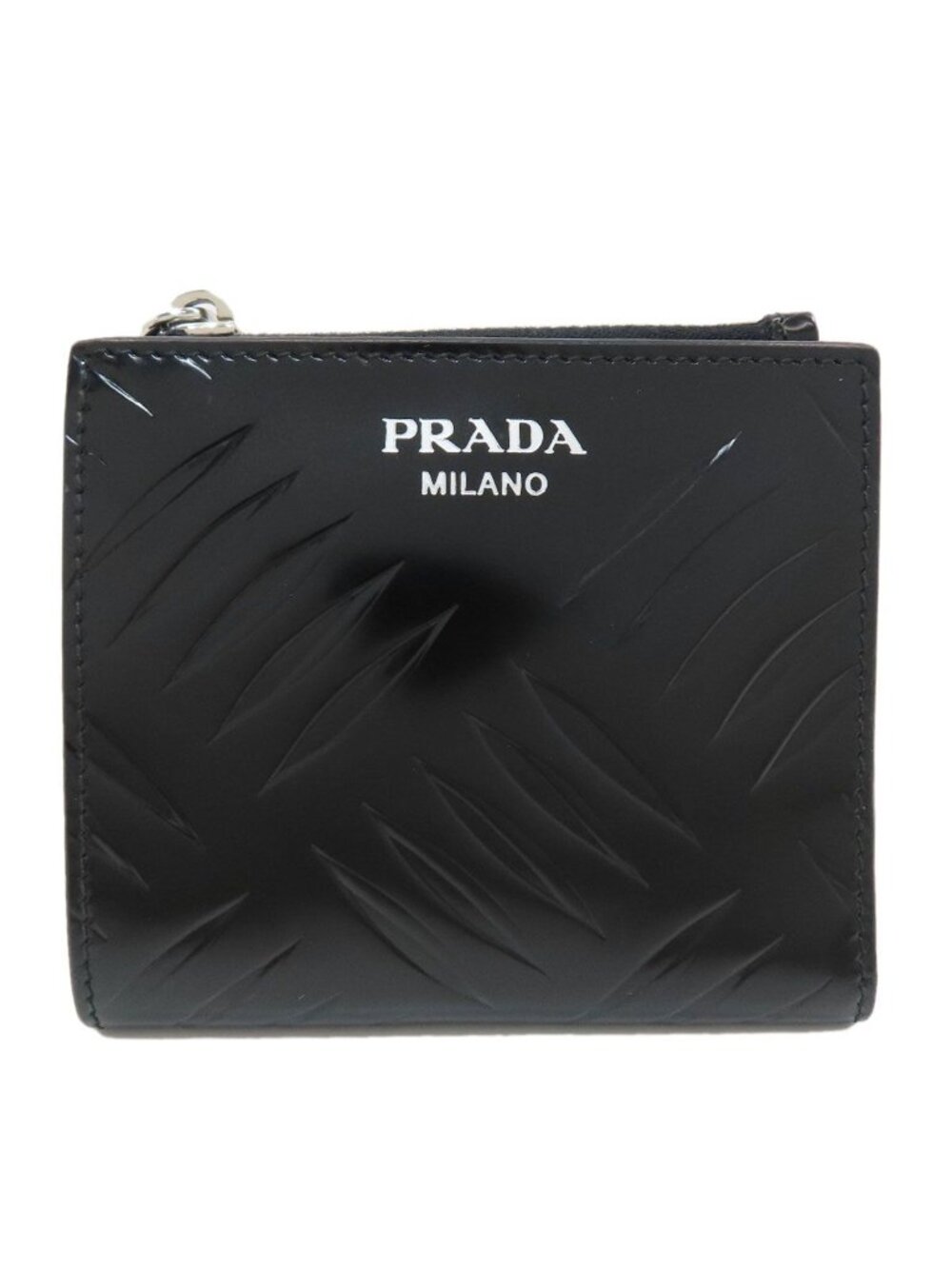 Prada Embossed Bifold Wallet Leather Wallet